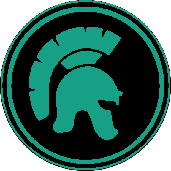 The TRX logo depicting a Roman helmet.