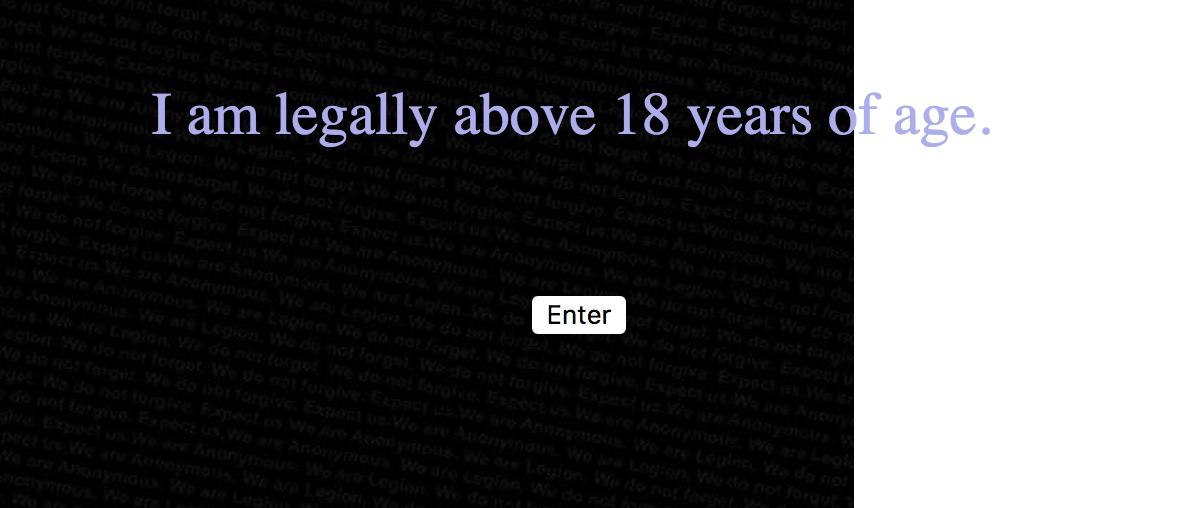 Signup form with username and password fields