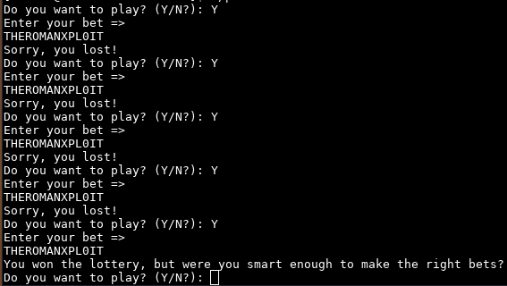 Screenshot showing random server response